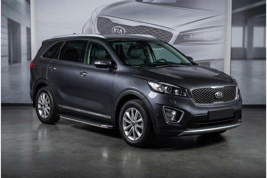 Kia Sorento III UM 2014-2020 Praguri Laterale BlackLine (2 buc, Aluminiu) Image