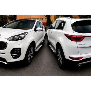 Praguri laterale Allmond Grey (2 buc, aluminiu) Kia Sportage 2015-2021 foto 4
