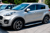 Kia Sportage 2015-2021 Praguri Laterale Maydos V2 (2 buc, Aluminiu si Otel Inoxidabil) foto 3