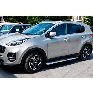 Praguri Laterale Maydos V2 (2 buc, Aluminiu si Otel Inoxidabil) Kia Sportage 2015-2021 foto 3