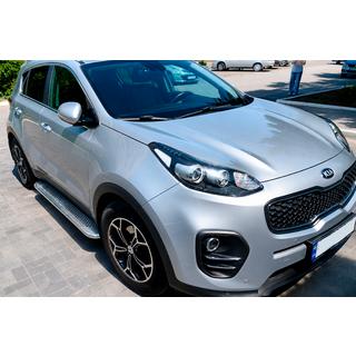 Praguri Laterale Maydos V2 (2 buc, Aluminiu si Otel Inoxidabil) Kia Sportage 2015-2021 foto 2