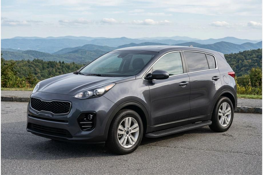Kia Sportage 2015-2021 Praguri Laterale Tayga Black (2 buc, Aluminiu) Image