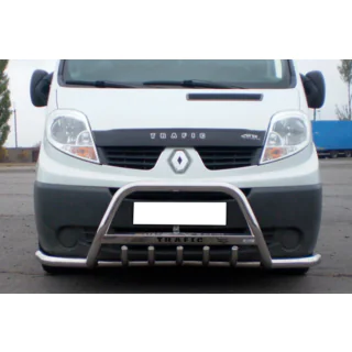 Bull bar cu bare laterale Exclusive (inox) Renault Trafic 2001–2015 foto 1