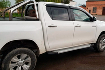 Toyota Hilux 2015- Praguri laterale Allmond Grey (2 buc, aluminiu) foto 2