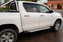 Toyota Hilux 2015- Praguri laterale Allmond Grey (2 buc, aluminiu) foto 7