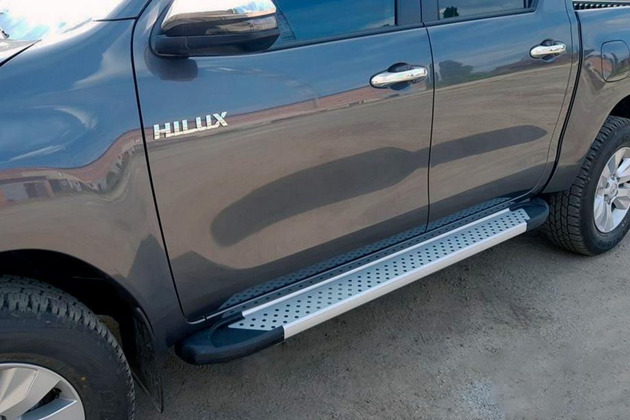 Toyota Hilux 2015- Praguri laterale Allmond Grey (2 buc, aluminiu) Image
