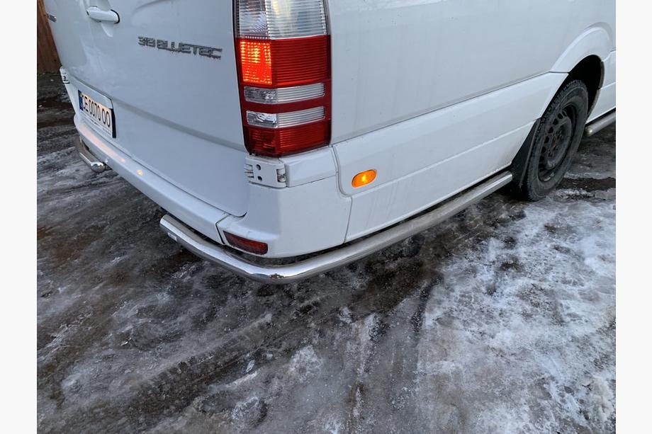 Mercedes Sprinter W906 2006–2018 Tevi laterale in spatele rotii din spate, unghiulare (2 buc, inox) Lung Foto 10