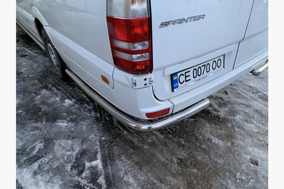 Mercedes Sprinter W906 2006–2018 Tevi laterale in spatele rotii din spate, unghiulare (2 buc, inox) Lung Foto 11