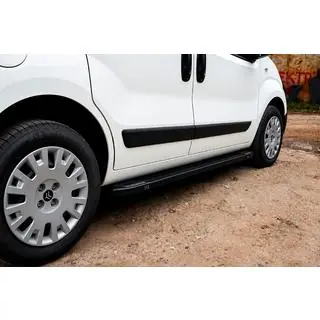 Praguri Laterale Rainbow Black (2 buc, Profil Aluminiu) Fiat Fiorino/Qubo 2008-2024 foto 1