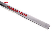 Citroen Jumper 2007-2025 Ornament cromat deasupra numarului cu LED rosu (inox) foto 3
