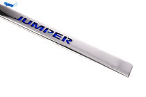 Citroen Jumper 2007-2025 Ornament cromat deasupra numarului cu LED albastru (inox) foto 3