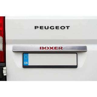 Ornament cromat deasupra numarului cu LED rosu (inox) foto 1