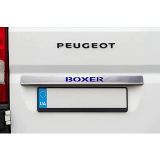 Ornament cromat deasupra numarului cu LED albastru (inox) foto 1