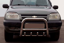 Chevrolet Niva 1998-2020 Bullbar QT006 (Inox) foto 1