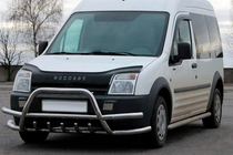 Ford Connect 2006–2009 Bullbar cu bare duble WT003-Plus-2 (inox) foto 2