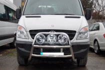 Mercedes Sprinter W906 2006–2018 Bullbar inalt WT018 (inox) foto 2