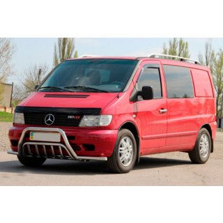 Bullbar cu mustati WT002 Plus (inox) Mercedes Vito W638 1996-2003 foto 2