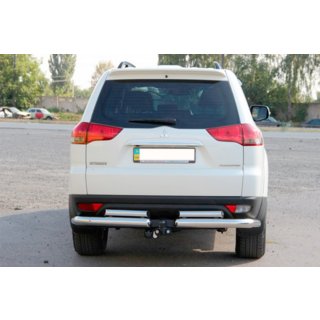 Protectie spate AK003-Special (2 buc, inox) Mitsubishi Pajero Sport 2008-2015 foto 2