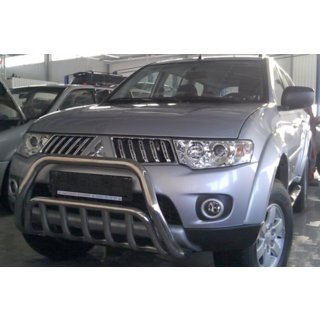 Protectie Fata WT002 (Inox) Mitsubishi Pajero Sport 2008-2015 foto 3