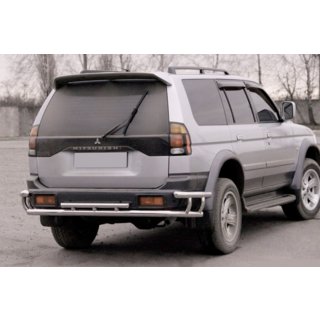 Protectie Spate AK005-2 (Inox) Mitsubishi Pajero Sport 1996-2007 foto 1