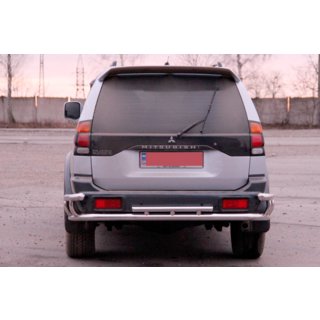 Protectie Spate AK005-2 (Inox) Mitsubishi Pajero Sport 1996-2007 foto 2