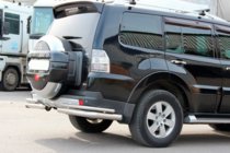 Mitsubishi Pajero Wagon IV 2006-2021 Bara Spate AK003 Dubla (Inox) foto 3