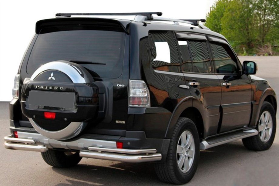 Mitsubishi Pajero Wagon IV 2006-2021 Bara Spate AK003 Dubla (Inox) Image