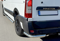 Renault Master 2011-2023 Tevi Laterale BB002 (2 buc, Inox) Ampatament Lung foto 8