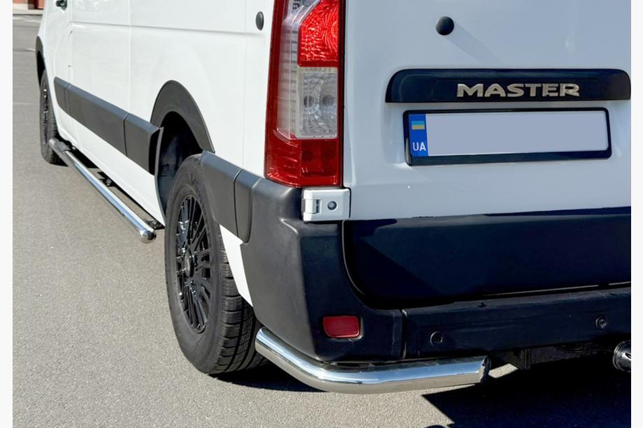 Renault Master 2011-2023 Tevi Laterale BB002 (2 buc, Inox) Ampatament Mediu Foto 8