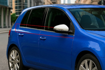 Volkswagen Golf 6 2008-2014 Molduri Geamuri (4 buc, Inox) OmsaLine - Otel Inoxidabil Italian foto 2