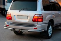 Toyota Land Cruiser 100 1998-2007 Coltare spate AK003-Double (2 buc, inox) foto 2