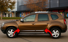Dacia Duster 2008-2018 Molduri Usa Otel Inoxidabil (4 buc) foto 1
