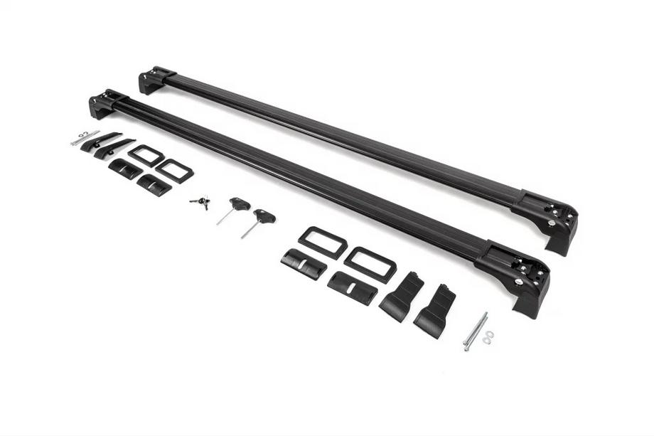 Volkswagen T5 Transporter 2003-2010 Bare transversale pentru puncte de montaj din fabrica (2 buc.) Negru Foto 4