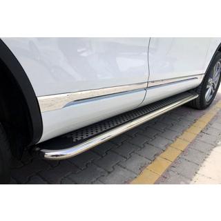 Praguri Laterale Maydos V2 (2 buc, Aluminiu si Otel Inoxidabil) Volkswagen Touareg 2010-2018 foto 1