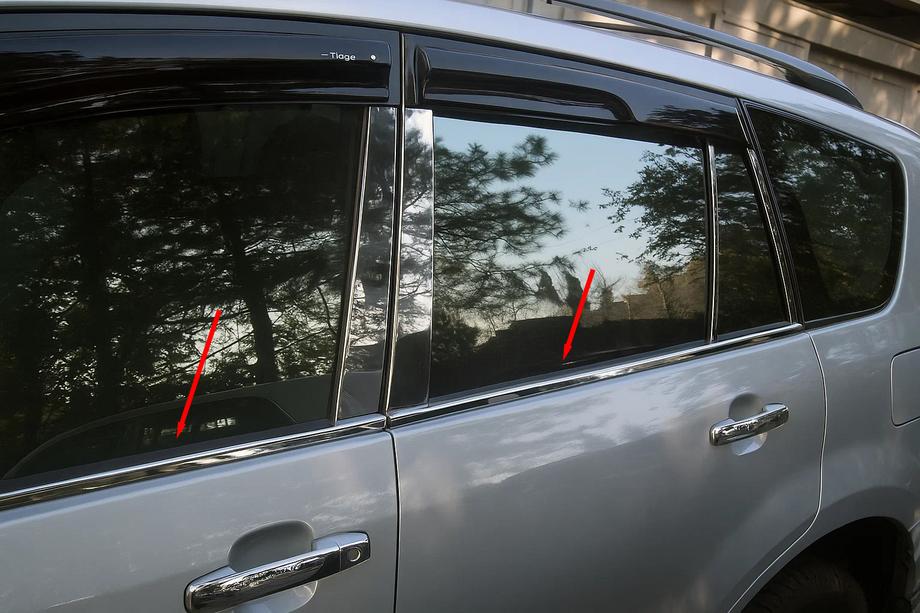 Chery Tiggo 1 2005-2016 Ornamente Geamuri Inox Image