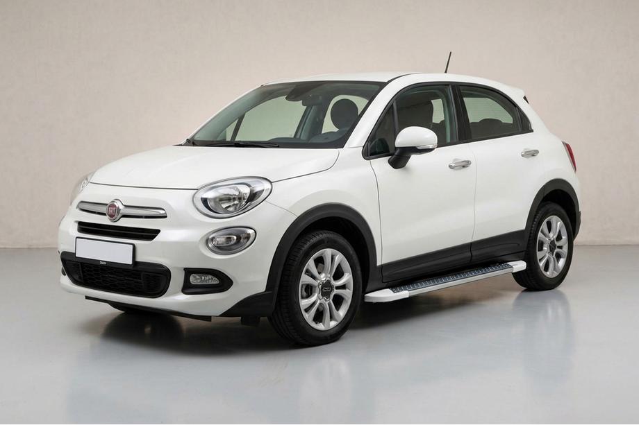 Fiat 500X 2014-2024 Praguri Laterale Allmond White (2 buc, Aluminiu) Image