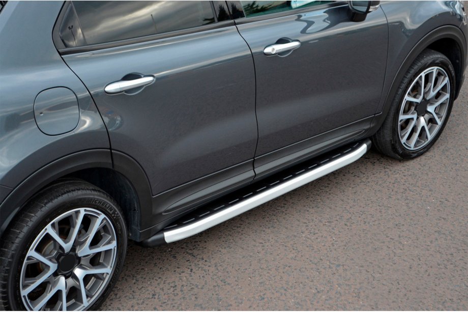 Fiat 500X 2014-2024 Praguri Laterale Fullmond (2 buc, Aluminiu) Image