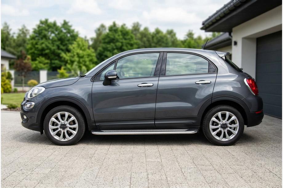 Fiat 500X 2014-2024 Praguri Laterale Maydos V2 (2 buc, Aluminiu si Otel Inoxidabil) Image