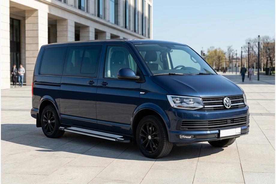 Volkswagen T6 2015-2024 Praguri Laterale Rainbow (2 buc, Aluminiu) Ampatament Lung Foto 1