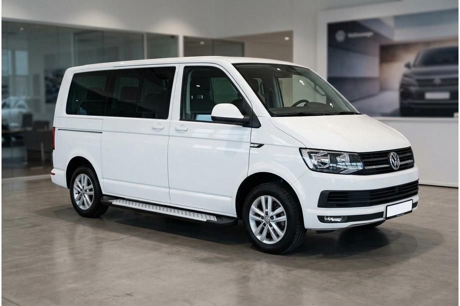 Volkswagen T6 2015-2024 Praguri laterale Allmond Grey (2 buc, aluminiu) Ampatament Lung Foto 1