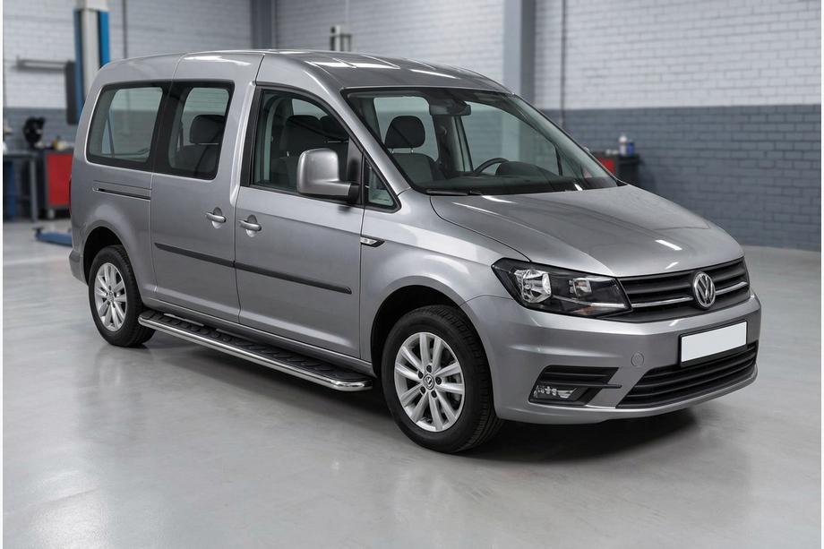 Volkswagen Caddy 2015-2020 Praguri Laterale Maydos V1 (2 buc, Aluminiu si Otel Inoxidabil) Image