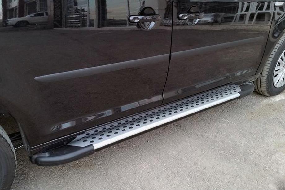 Volkswagen Caddy 2015-2020 Praguri laterale Allmond Grey (2 buc, aluminiu) Image