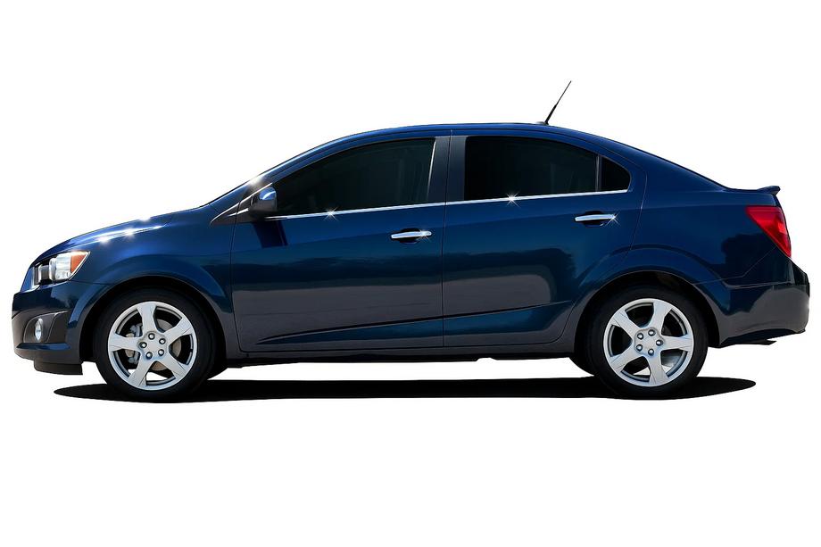Chevrolet Aveo T300 2011-2020 Ornamente inferioare geamuri inox Hatchback, OmsaLine - Otel Inoxidabil Italian Image