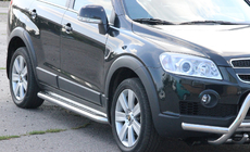 Chevrolet Captiva 2006-2019 Praguri Laterale Premium (2 buc, Inox) Ø60 foto 2