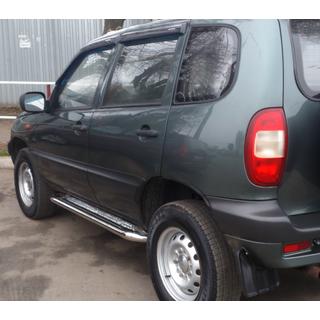 Praguri Laterale Premium (2 buc, Inox) Chevrolet Niva 1998-2020 foto 3