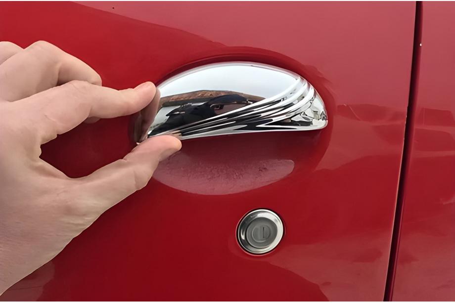 Citroen C-1 2005-2014 Capace manere usi inox 4 bucati, Carmos - Otel turcesc Foto 8