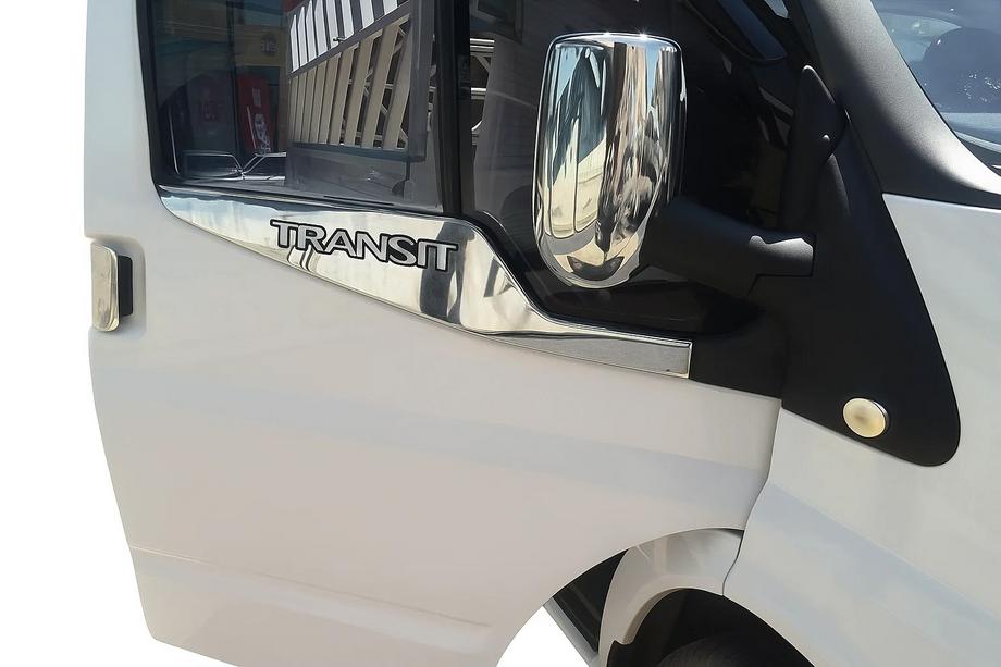 Ford Transit 2000–2014 Ornamente geamuri Carmos (2 buc, inox) Image