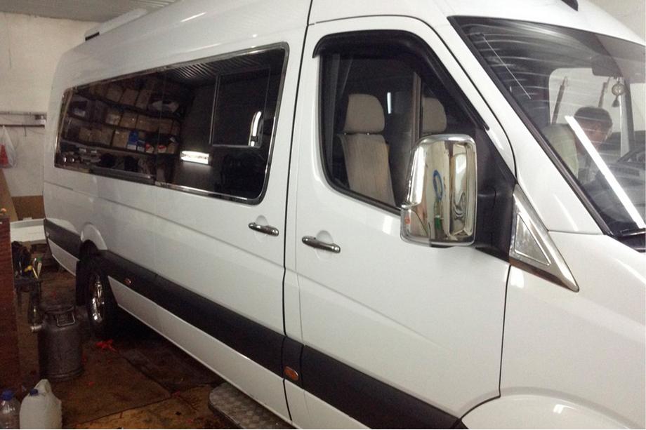 Volkswagen Crafter 2006-2016 Capace Oglinzi Cromate (2 buc) OmsaLine, Otel Inoxidabil Italian Foto 5