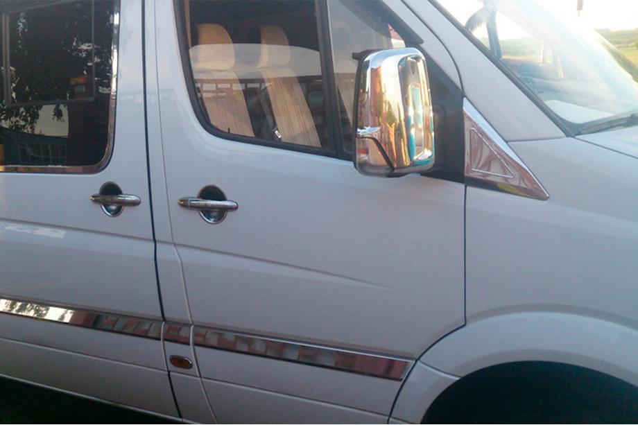 Volkswagen Crafter 2006-2016 Capace Oglinzi Cromate (2 buc) OmsaLine, Otel Inoxidabil Italian Foto 7