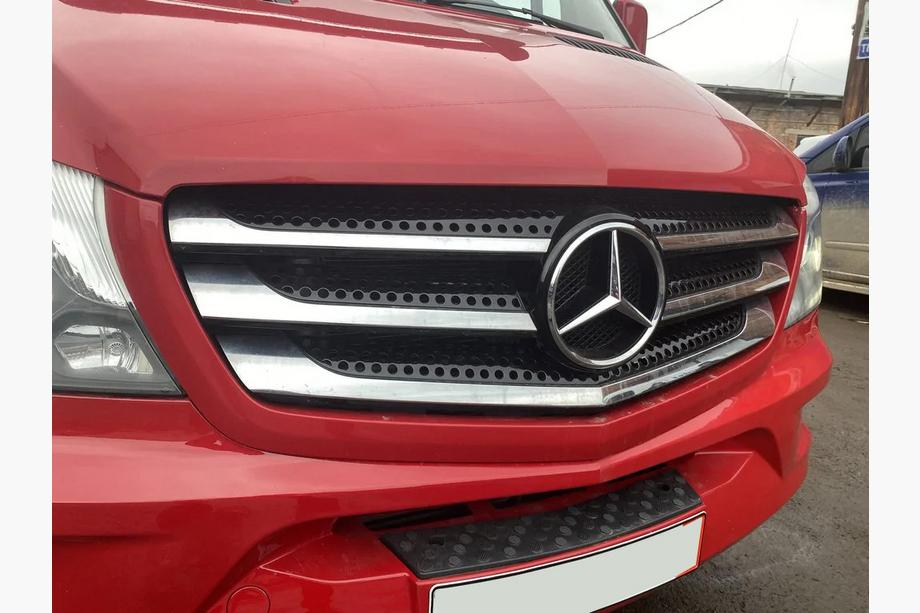 Mercedes Sprinter W906 2006–2018 Capace Grila Cromate (2013↗, Otel Inoxidabil) Foto 6